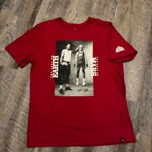 Nike Air Jordan Shirt Mens Large Red Michael Spike Lee Basketball Earth Mars